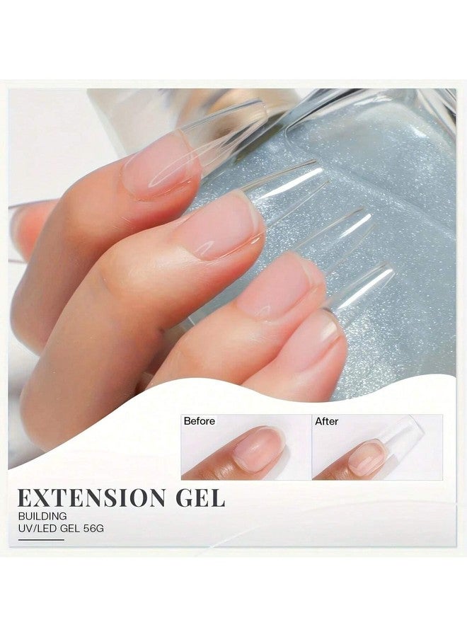 Morovan Self-Leveling Builder Gel for Nails, Clear UV Gel, 208g, Professional Nail Enhancement Formula, Smooth Application - Image 2